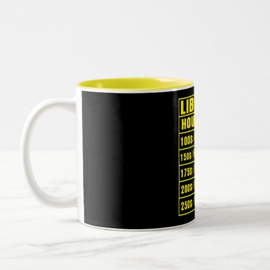 Funny Librarian Hourrate Tasse (Links)