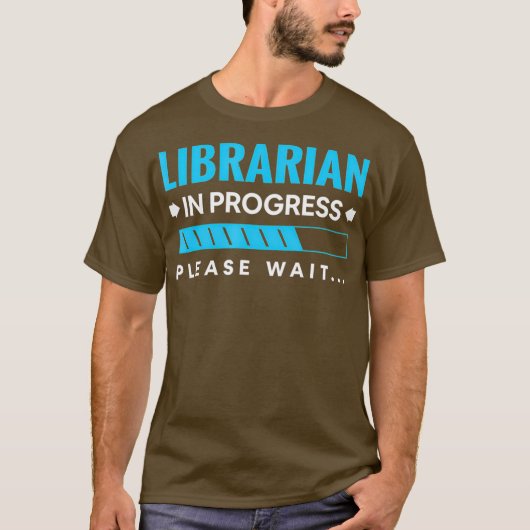 Funny Librarian in Progress Library Science T-Shirt (Vorderseite)