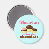 Funny Librarian Magnet (Vorderseite/Rückseite)