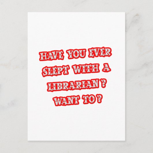 Funny Librarian Pick-Up Line Postkarte (Vorderseite)