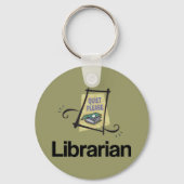 Funny Librarian Quiet Bitte Bibliotheksgeschenk Schlüsselanhänger (Vorderseite)