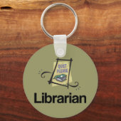 Funny Librarian Quiet Bitte Bibliotheksgeschenk Schlüsselanhänger (Vorderseite)
