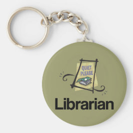 Funny Librarian Quiet Bitte Bibliotheksgeschenk Schlüsselanhänger