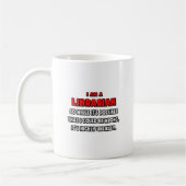 Funny Librarian .. Sehr unwahrscheinlich Kaffeetasse (Links)