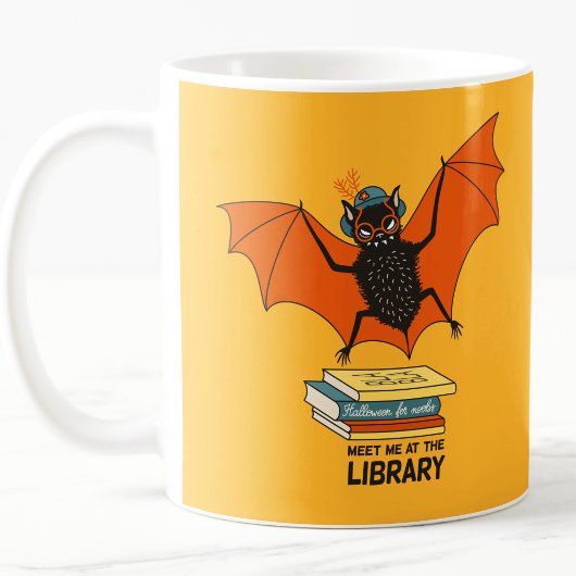 Funny Librarian Teacher Art - Niedliches Bat Book Kaffeetasse