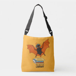 Funny Librarian Teacher Art - Niedliches Bat Book Tragetaschen Mit Langen Trägern