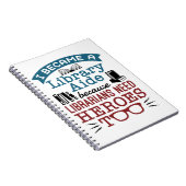 Funny Library Aide Assistant Helden Sprichwort Notizblock (Rechte Seite)