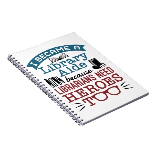 Funny Library Aide Assistant Helden Sprichwort Notizblock (Rechte Seite)