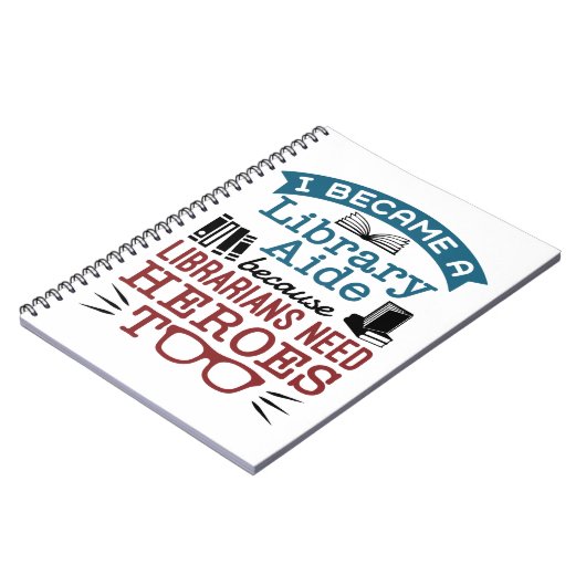 Funny Library Aide Assistant Helden Sprichwort Notizblock (Linke Seite)
