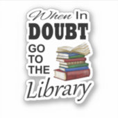 Funny Library Book Reading Book Nerd Librarian Aufkleber (Vorderseite)