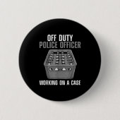 Funny Lice Officer Design Männer Polizist Lippe O Button (Vorderseite)