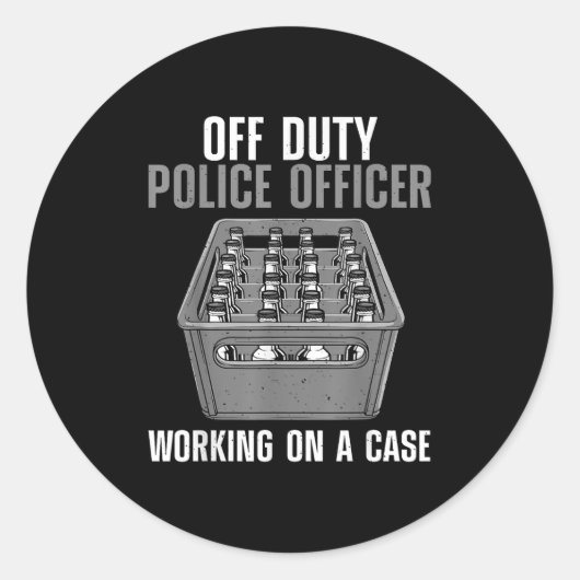 Funny Lice Officer Design Männer Polizist Lippe O Runder Aufkleber (Vorderseite)