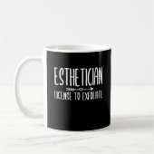 Funny Licence of Esthetician zur Exfoliation Kaffeetasse (Links)