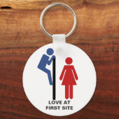 FUNNY-LIEBE AM ERSTEN SIGHT TOILET SIGN SCHLÜSSELA SCHLÜSSELANHÄNGER (Vorderseite)