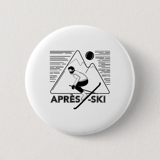 Funny Liebe Apres Ski - Großartiges Schneeflover - Button (Vorderseite)