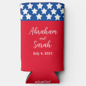 Funny "Liebe at First Sip" Gastgeschenke Hochzeite Selters Dosenkühler (Vorderseite)