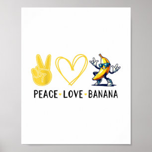 Funny Liebe Banana Niedlich Banana Liebe Banana Poster