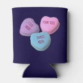Funny Liebe Beer Candy Heart Custom Text Dosenkühler (Rückseite)