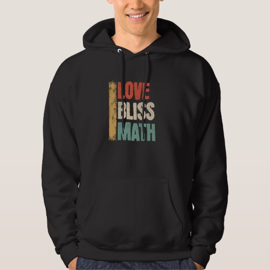 Funny Liebe Bliss Math Lehrer Cool Mathematik Graf Hoodie (Vorderseite)
