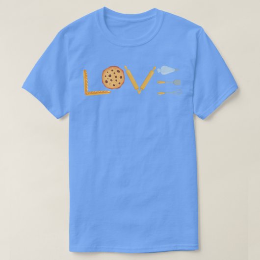 Funny Liebe Brot Keks Rolling Button Backen Utensi T-Shirt (Design vorne)