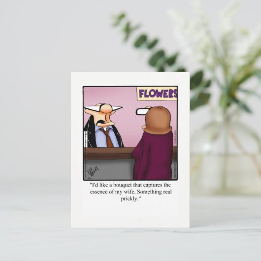 Funny Liebe & Ehe Spaß Postkarte (Stehend Vorderseite)