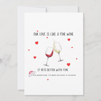 Funny Liebe Feine Weinkarte Einladung