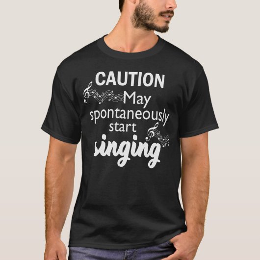 Funny Liebe für Sing-Geschenk T-Shirt (Vorderseite)