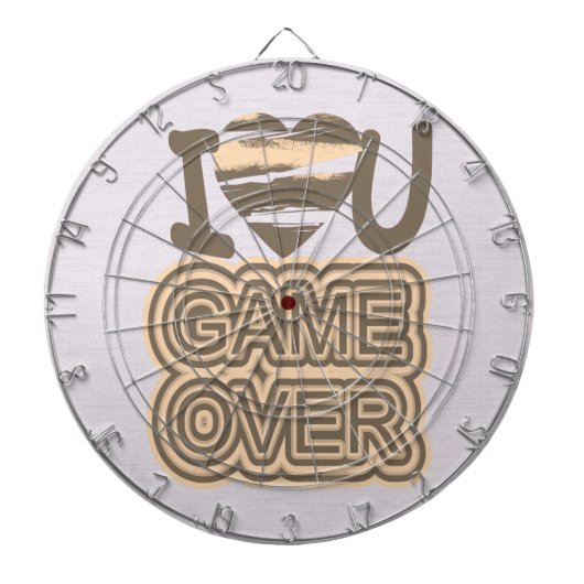 Funny Liebe Game Over Dartscheibe (vorne)
