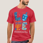 Funny LIEBE Kindergarten Lehrerin Menorah Jewish H T-Shirt<br><div class="desc">Funny LIEBE Kindergarten Lehrer Menorah jüdisch Hanukkah.</div>