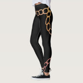 Funny Liebe Lock Key Quote Link Black Leggings (Links)