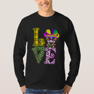 Funny Liebe Mardi Gras Dalmatiner Dog Vater Mama T-Shirt