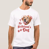 Funny Liebe Mein Freund's Hund Custom Heart Foto T-Shirt (Vorderseite)