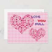 Funny Liebe Message Liebe Vollständige Postkarte (Vorne/Hinten)