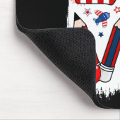 Funny Liebe Messing Bun Teacher Life US Flagge 4. Mousepad (Ecke)