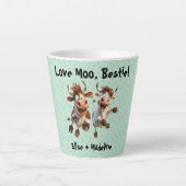 Funny "Liebe Moo Bestie" Personalisiert Milchtasse (Vorderseite)