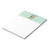 Funny "Liebe Moo Bestie" Personalisiert Notizblock (Rotiert)