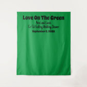 Funny "Liebe on Green" Golfplatz Polterabend Wandteppich (Vorderseite)