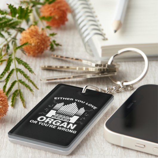 FUNNY LIEBE ORGAN ODER SIE SIND FALSCH Pipe Music Schlüsselanhänger (Vorderseite rechts)