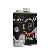 Funny Liebe Outer Space Match Science Geek Astrona Flachmann (Rechts)