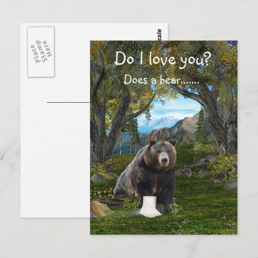 Funny Liebe Postkarte (Vorne/Hinten)