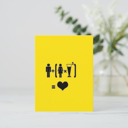 Funny Liebe Quotes Postkarte (Stehend Vorderseite)