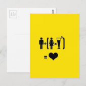 Funny Liebe Quotes Postkarte (Vorne/Hinten)