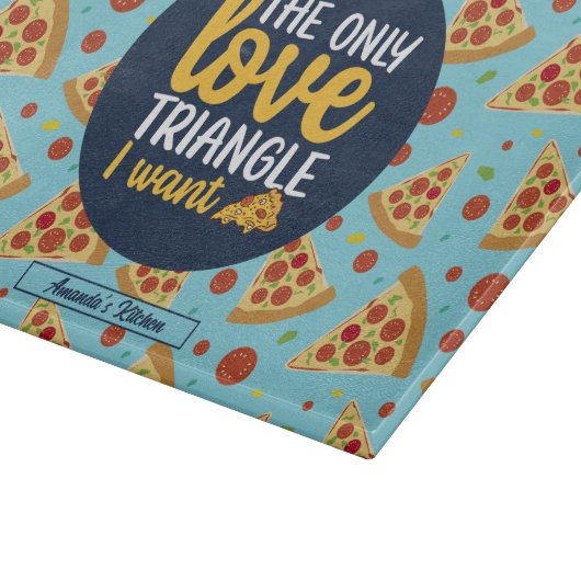 Funny Liebe Triangle Retro Italienische Pizza Must Schneidebrett (Ecke)
