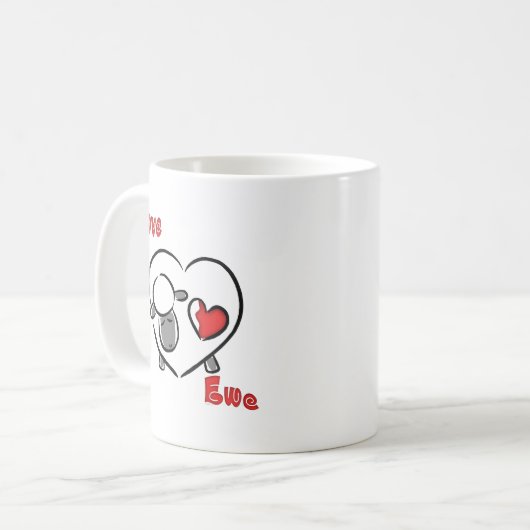 Funny Liebe Valentine Kaffeetasse (Vorderseite Links)