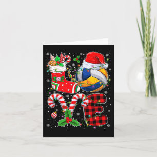 Funny Liebe Volleyball Ball Weihnachtsmannmütze We Karte