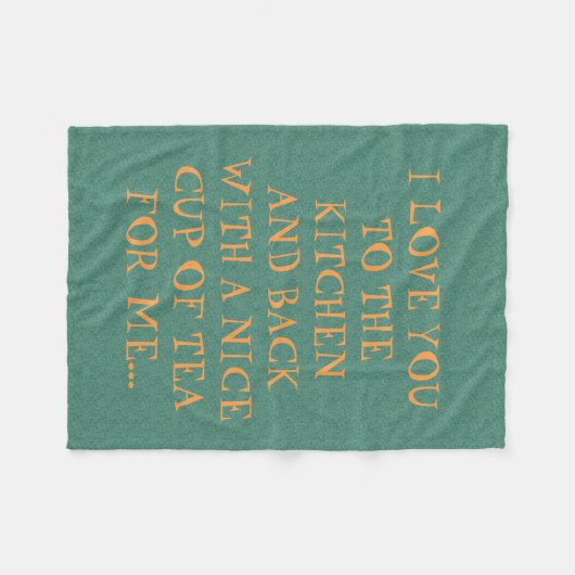 Funny Liebe You To The Kitchen Tee Romantisch Fleecedecke (Vorderseite (Horizontal))