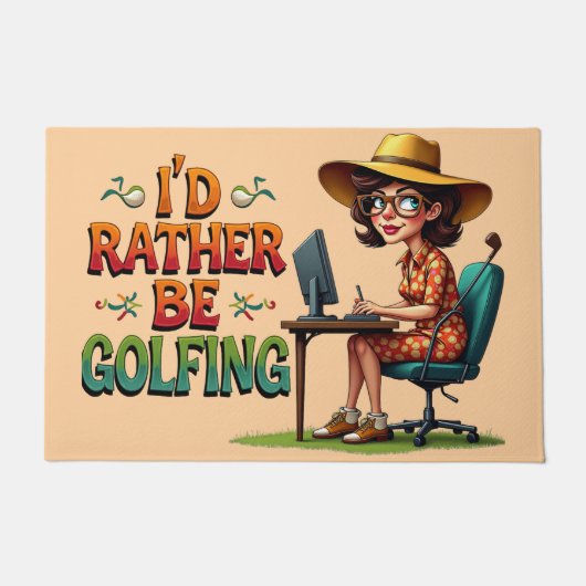 Funny lieber für sie Golfspielen Fußmatte (Vorderseite)