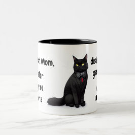 Funny Lieber Katze Mama Zitat Black Cat Personalis Zweifarbige Tasse