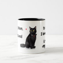 Funny Lieber Katze Mama Zitat Black Cat Personalis