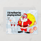 Funny lieber Netball Weihnachten spielen Postkarte (Vorne/Hinten)